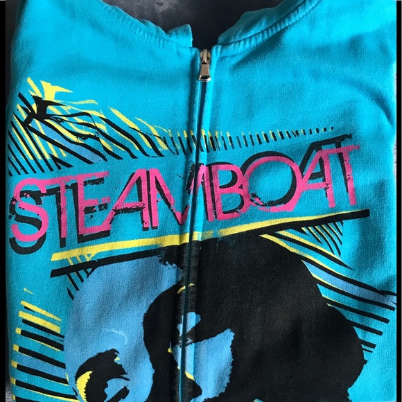EUC Steamboat Springs Colorado Turquoise Full Zip Hoodie - Picture 3 of 10